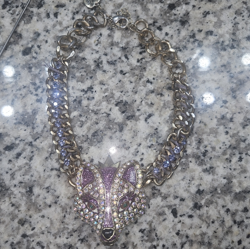 Elegant Purple and Silver Necklace